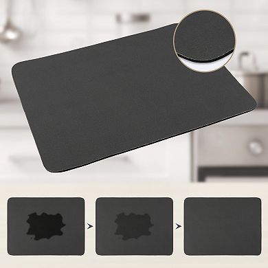 1Pc Large Diatomaceous Stone Dish Drying Mat, Quick Dry Coffee Mat for Kitchen 15.7*11.8 in
