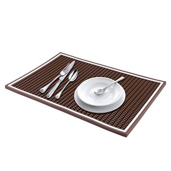 1 pc Dish Drying Mat, Waterproof Kitchen Mat with Concave and Convex Design 17.7*11.8*0.4 in