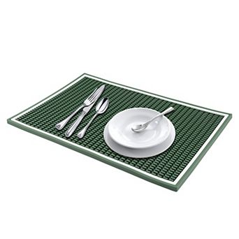 1 pc Dish Drying Mat, Waterproof Kitchen Mat with Concave and Convex Design 17.7*11.8*0.4 in