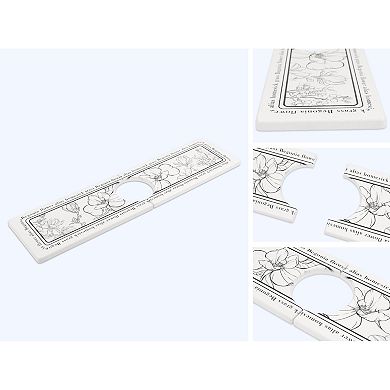 1Pc Faucet Mat for Kitchen Sink Splash Guard, Floral Kitchen Sink Mat 15.7*3.9 in