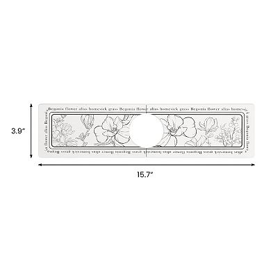 1Pc Faucet Mat for Kitchen Sink Splash Guard, Floral Kitchen Sink Mat 15.7*3.9 in