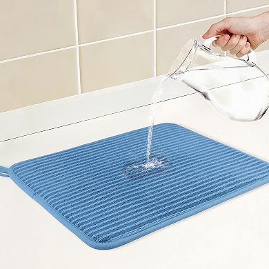 1Pc Dish Drying Mat, Absorbent Microfiber Kitchen Mat, Stone Absorbent Mat 15.7*11.8 in