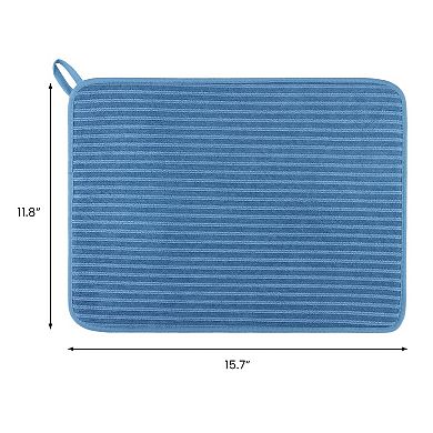 1Pc Dish Drying Mat, Absorbent Microfiber Kitchen Mat, Stone Absorbent Mat 15.7*11.8 in