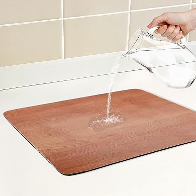 1Pc Large Diatomaceous Stone Dish Drying Mat, Solid Dish Drying Mats 15.7*11.8 in