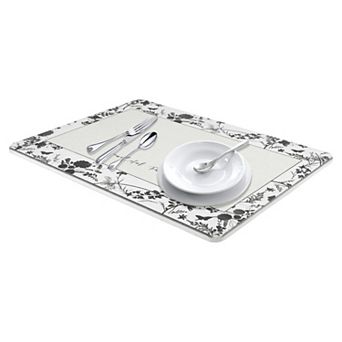 1 pc Diatomaceous Stone Dish Drying Mat, Floral Quick Dry Dish Mat Drying Kitchen Mat 15.7*11.8 in