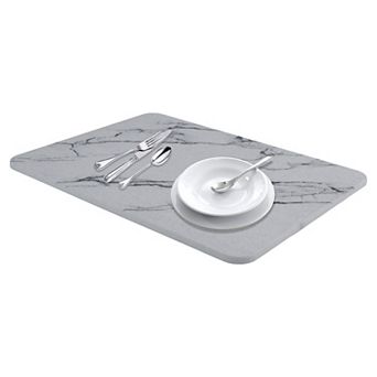 1 pc Diatomaceous Stone Dish Drying Mat, Marbled Quick Dry Drying Mats 15.7*11.8 inch 15.7*11.8 in