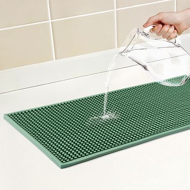 1Pc Silicone Dish Drying Mat, Rectangular Waterproof Heat Resistant Mat 23.6*11.8*0.4 in