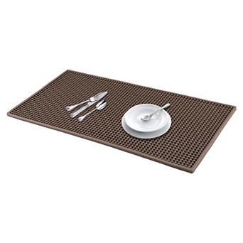 1 pc Silicone Dish Drying Mat, Rectangular Waterproof Heat Resistant Mat 23.6*11.8*0.4 in