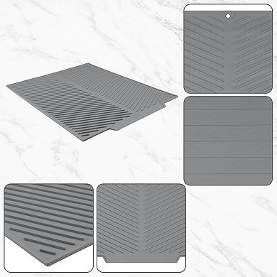 1Pc Silicone Dish Drying Mat for Kitchen Counter, Heat Resistant Kitchen Mat 16.9*13.2 in