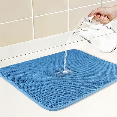 1Pc Dish Drying Mat, Absorbent Microfiber Stone Drying Mat for Kitchen Counter 19.7*15 in