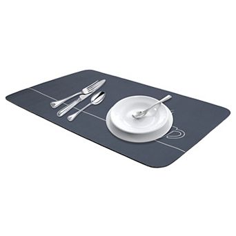 1 pc Large Diatomaceous Stone Dish Drying Mat, Quick Dry Coffee Bar Mat 23.6*15.7 in