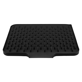 1 pc Silicone Dish Drying Mat, Easy Clean Slope Design Kitchen Mat 15.7*12.6*0.8 in