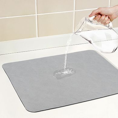 1Pc Large Diatomaceous Stone Dish Drying Mat, Quick Dry Kitchen Drying Mat 19.7*15.7 in