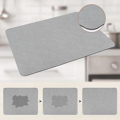 1Pc Large Diatomaceous Stone Dish Drying Mat, Quick Dry Kitchen Drying Mat 19.7*15.7 in