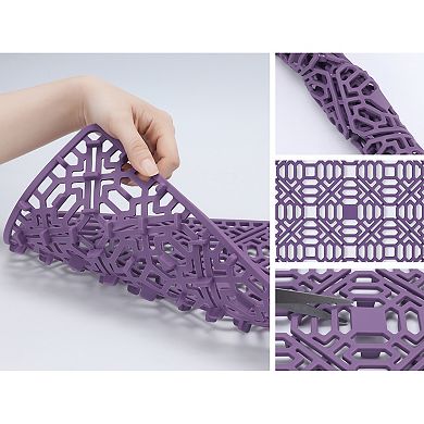 1Pc Silicone Dish Drying Mat for Kitchen, Hollow Design Kitchen Sink Mat 15.7*10.6 in