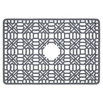 1 pc Silicone Dish Drying Mat for Kitchen, Hollow Design Kitchen Sink Mat 15.7*10.6 in