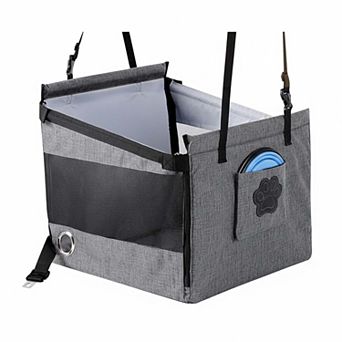 IDEALHOUSE Grey Foldable Car Dog Crate with Breathable Mesh