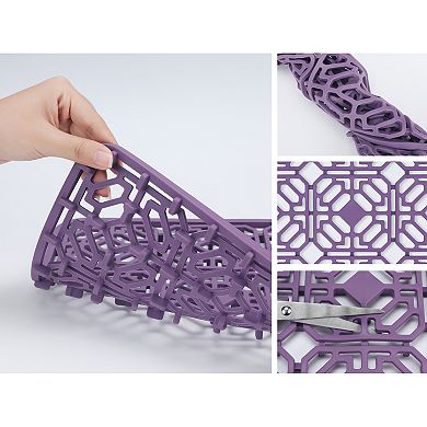 1Pc Silicone Dish Drying Mat for Kitchen, Hollow Design Kitchen Sink Mat 11.8*11.8 in