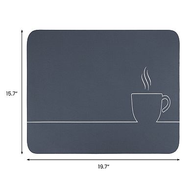 1Pc Large Diatomaceous Stone Dish Drying Mat, Quick Dry Coffee Bar Mat 19.7*15.7 in
