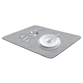 1 pc Diatomaceous Stone Dish Drying Mat with Texture, Quick Dry Dish Drying Mats 19.7*15.7 in