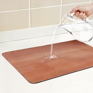 1Pc Large Diatomaceous Stone Dish Drying Mat, Solid Dish Drying Mats 19.7*11.8 in