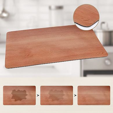 1Pc Large Diatomaceous Stone Dish Drying Mat, Solid Dish Drying Mats 19.7*11.8 in