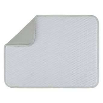 1 pc Dish Drying Mat, Absorbent Microfiber Kitchen Mat with Lanyard Design 15.7*11.8 in