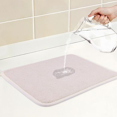 1Pc Dish Drying Mat, Absorbent Microfiber Stone Drying Mat for Kitchen Counter 15.7*11.8 in