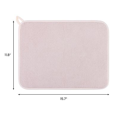 1Pc Dish Drying Mat, Absorbent Microfiber Stone Drying Mat for Kitchen Counter 15.7*11.8 in