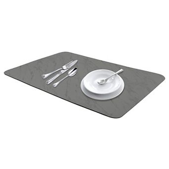 1 pc Diatomaceous Stone Dish Drying Mat with Texture, Quick Dry Dish Drying Mats 23.6*15.7 in