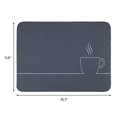 1Pc Large Diatomaceous Stone Dish Drying Mat, Quick Dry Coffee Bar Mat 15.7*11.8 in
