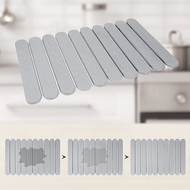 1Pc Foldable Diatomaceous Stone Dish Drying Mat, Quick Dry Dish Drying Mats 23.6*15.4 in