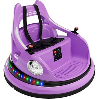12V Kids Bumper Car with 360 Degree Spin, Remote Control, 2-Speed, Music & LED Lights for Kids