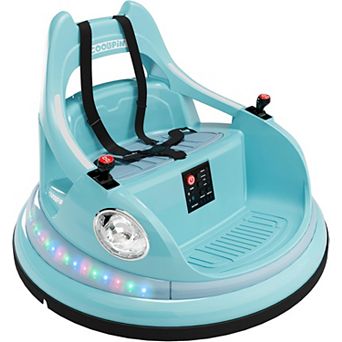 12V Kids Bumper Car with 360 Degree Spin, Remote Control, 2-Speed, Music & LED Lights for Kids