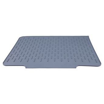 1 pc Silicone Dish Drying Mat, Easy Clean Slope Design Kitchen Mat 22.8*17.7*0.4 in