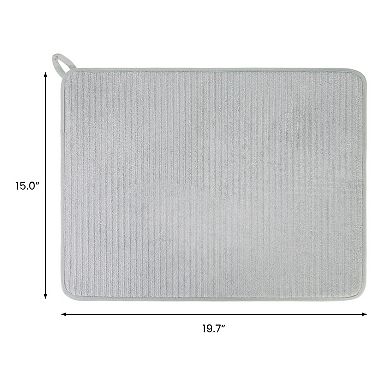 1Pc Dish Drying Mat, Absorbent Microfiber Kitchen Mat, Stone Absorbent Mat 19.7*15 in