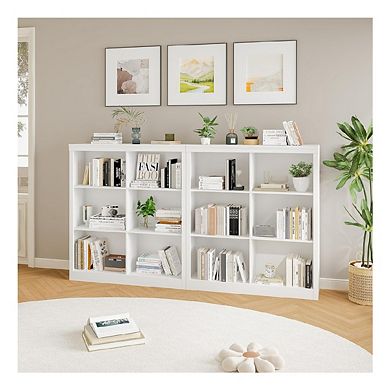 6-Cube Storage Organizer - 3-Tier Display Shelf & Modern Bookcase