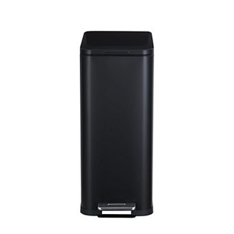13.2 Gal Stainless Steel Trash Can, Soft-Close Foot Pedal, Fingerprint Resistant