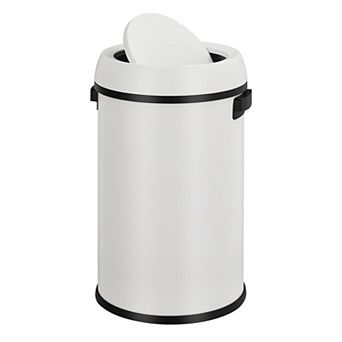 65L Stainless Steel Trash Can, 17 Gal Swing Lid Kitchen & Office Garbage Bin