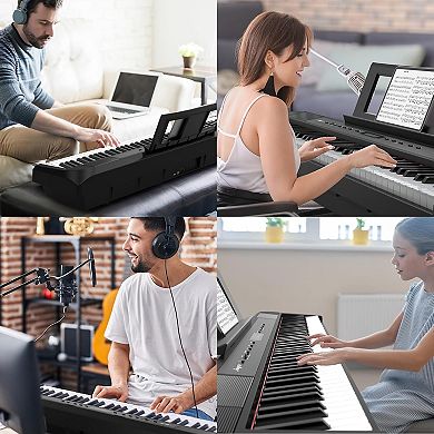 Digital Piano Set with Sustain Pedal & Headphones, Portable Keyboard for Beginners