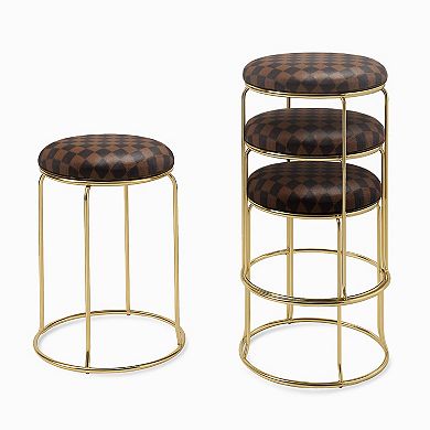Kings Brand Furniture Carmilla Upholstered Counter Height Stool