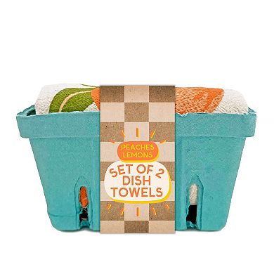 Peach Tart - Dish Towel Set of 2