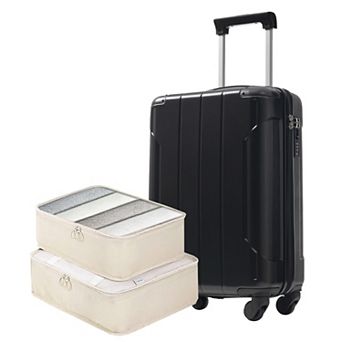 20-Inch Hardshell Carry-On Luggage, Lightweight ABS Suitcase with Spinner Wheels & TSA Lock