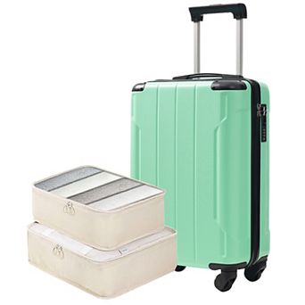 20-Inch Hardshell Carry-On Luggage, Lightweight ABS Suitcase with Spinner Wheels & TSA Lock