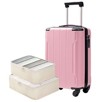 20-Inch Hardshell Carry-On Luggage, Lightweight ABS Suitcase with Spinner Wheels & TSA Lock