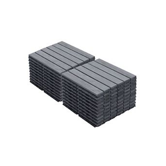 CEWOR 20 pc Teak Deck Tiles, 12"x12" Solid Wood Interlocking Flooring for Patio & Poolside