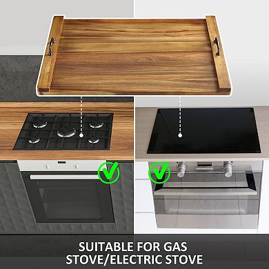 IDEALHOUSE Acacia Wood Stovetop Cover Board