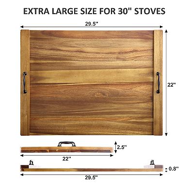 IDEALHOUSE Acacia Wood Stovetop Cover Board