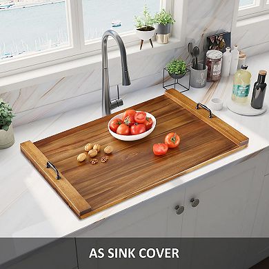 IDEALHOUSE Acacia Wood Stovetop Cover Board