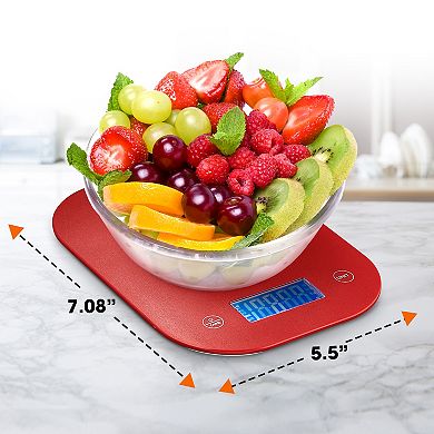 Cheer Collection High Accuracy Digital Kitchen Scale with Precision Sensors and Multi-Unit Display
